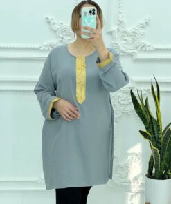 تونیک نخی نوار طلایی