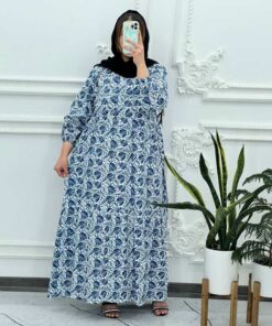 پیراهن لینن طرح برگ