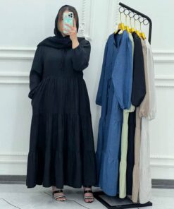 پیراهن مانتویی شانتون نخی