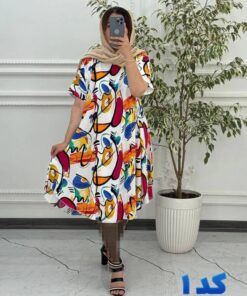 پیراهن کوتاه پلاس سایز نخی