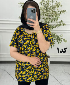 بلوز نخی خارجی طرح دار