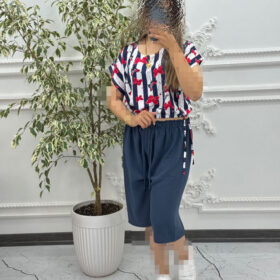 کراپ شلوارک نخی و ابروبادی