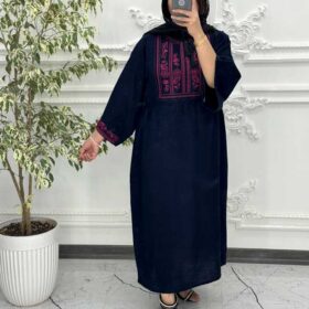 پیراهن لینن گلدوزی