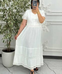 سلن آستین کوتاه دکمه دار