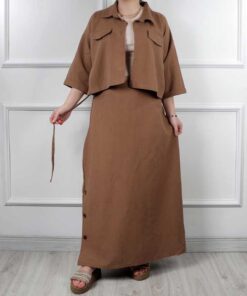 کت دامن لینن