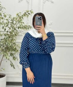 پیراهن دو تیکه خال خالی