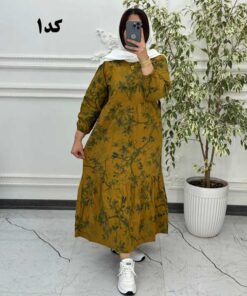 پیراهن چیندار بلند لینن