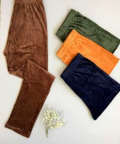 شلوار مخمل رنگی