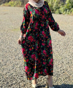 پیراهن مادربزرگی گلدار ترکمنستان