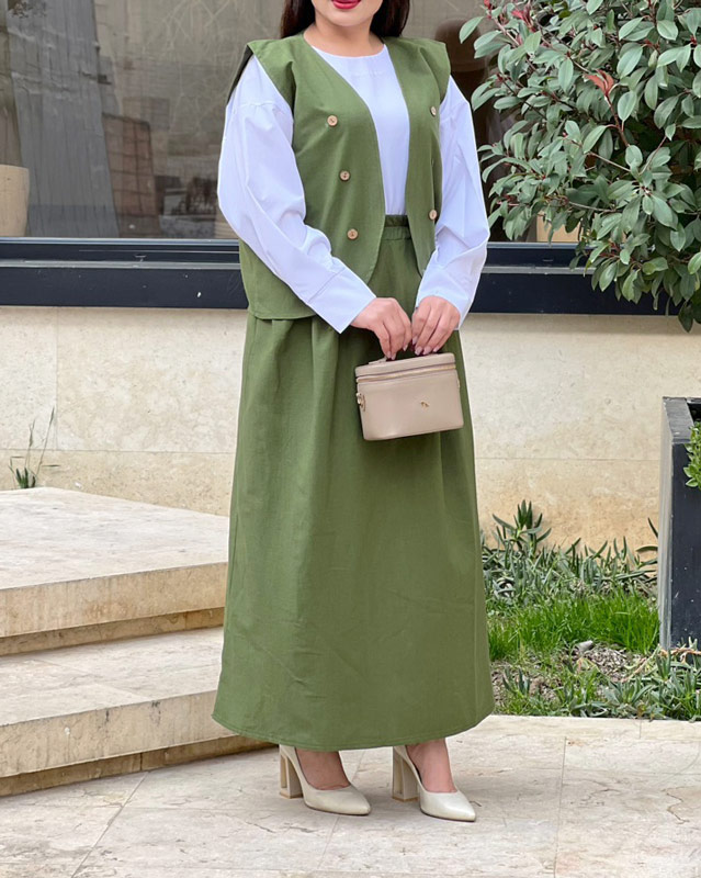 ست سه تیکه جلیقه دامن 1485 - Image 17