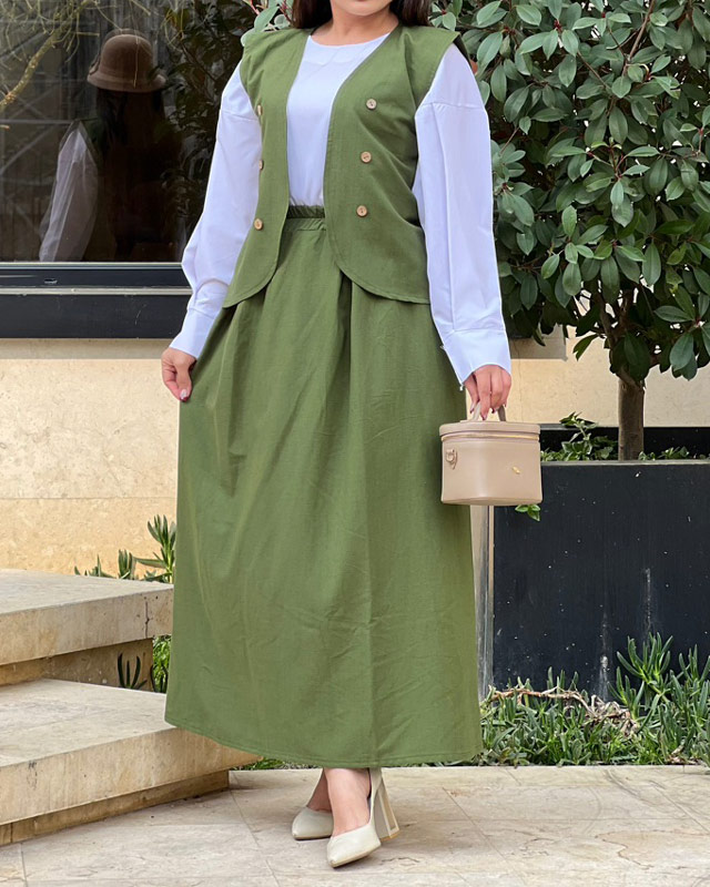 ست سه تیکه جلیقه دامن 1485 - Image 27