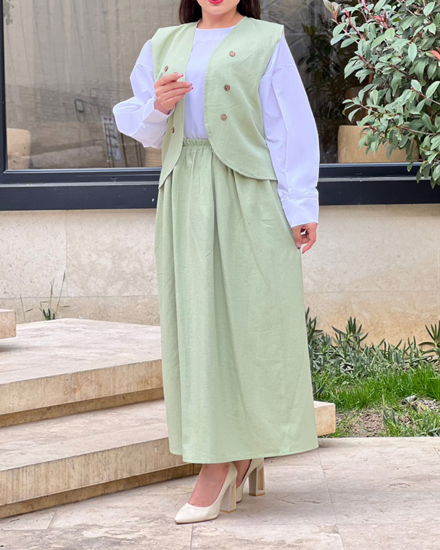 ست سه تیکه جلیقه دامن 1485 - Image 26