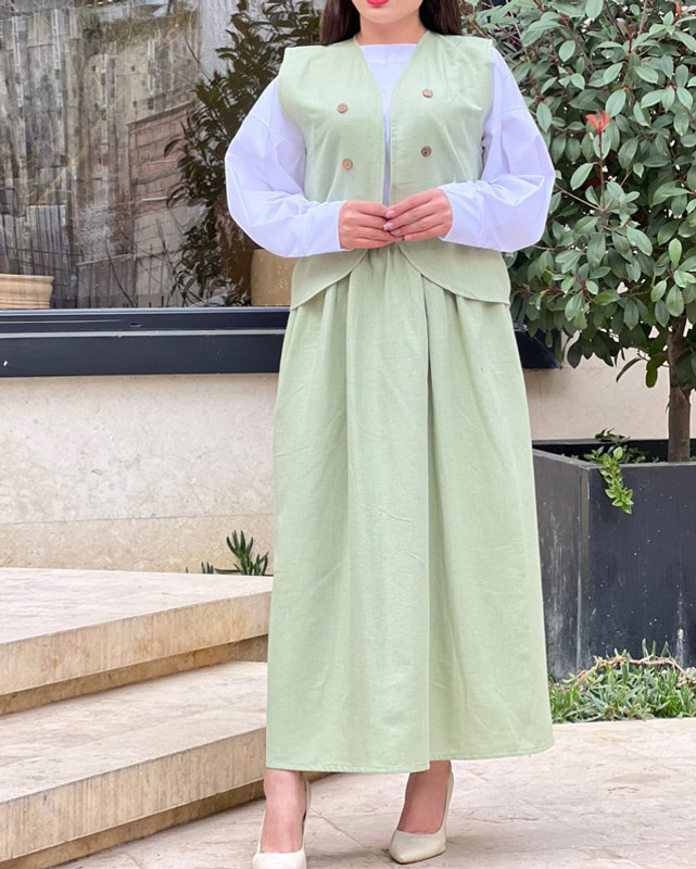 ست سه تیکه جلیقه دامن 1485 - Image 7