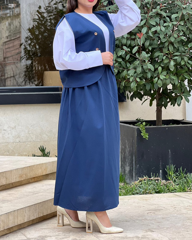 ست سه تیکه جلیقه دامن 1485 - Image 25