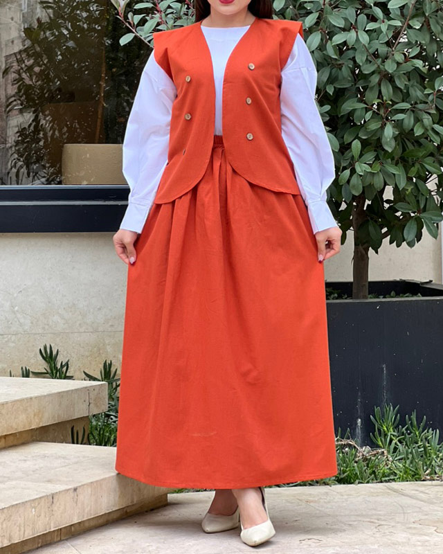 ست سه تیکه جلیقه دامن 1485 - Image 9