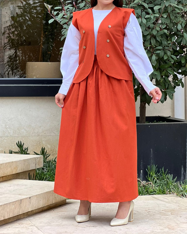 ست سه تیکه جلیقه دامن 1485 - Image 24