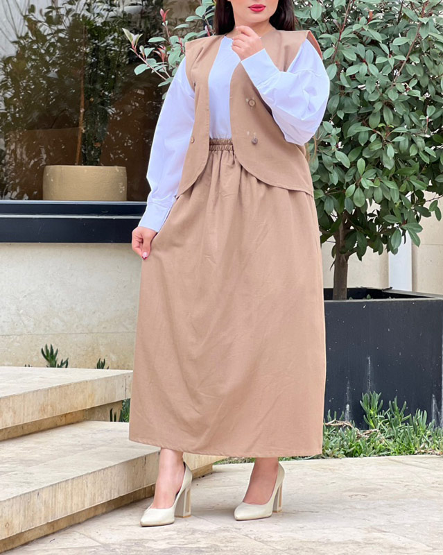 ست سه تیکه جلیقه دامن 1485 - Image 11