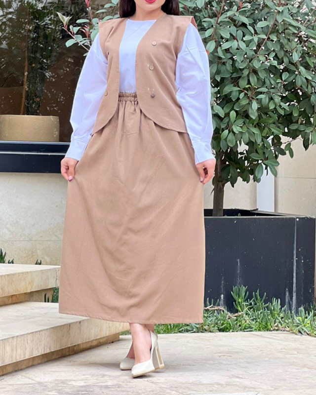 ست سه تیکه جلیقه دامن 1485 - Image 22