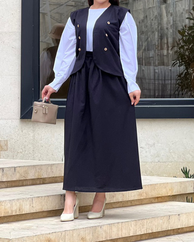 ست سه تیکه جلیقه دامن 1485 - Image 21