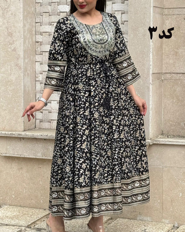 پیراهن کورتای هندی زویا 6095 - Image 2