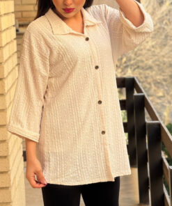 تونیک طرح خامه دوزی مراکشی دکمه دار