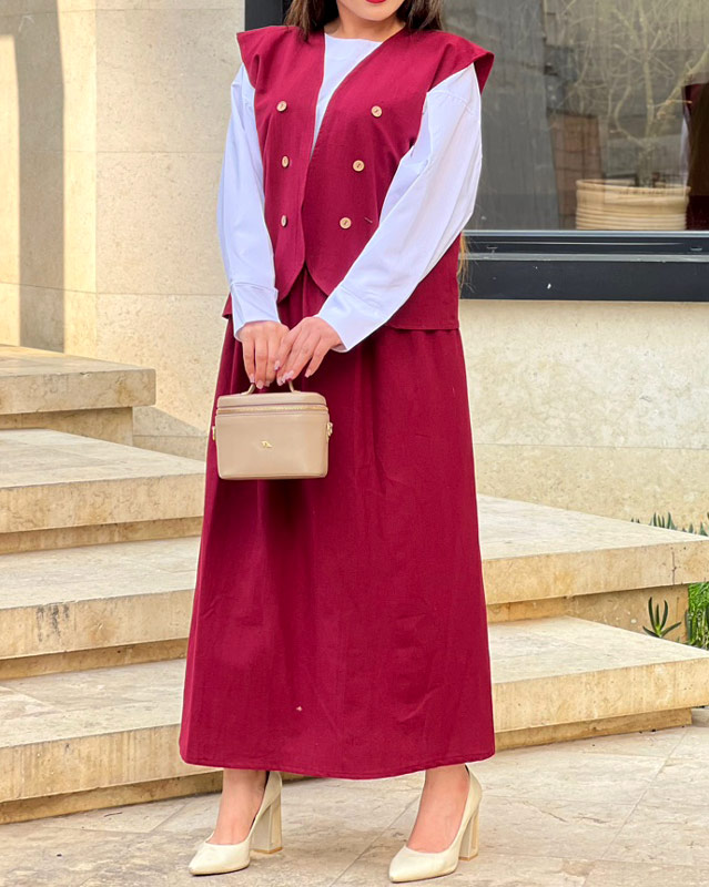 ست سه تیکه جلیقه دامن 1485 - Image 29