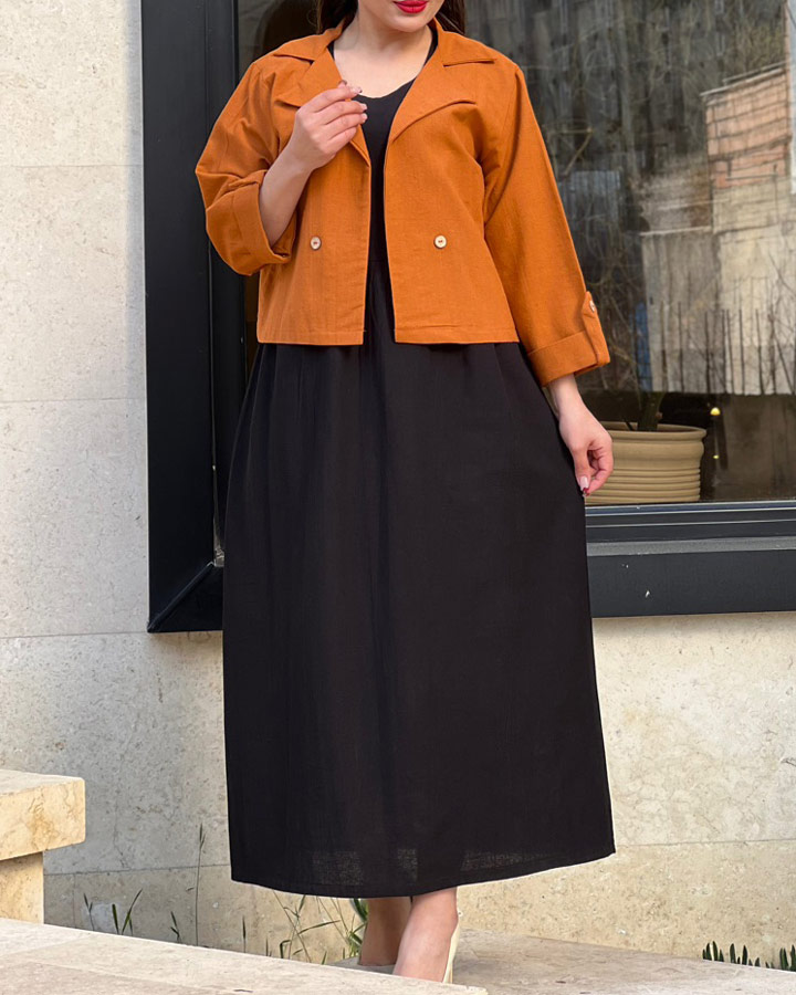 کت سارافون یقه انگلیسی 849 - Image 4