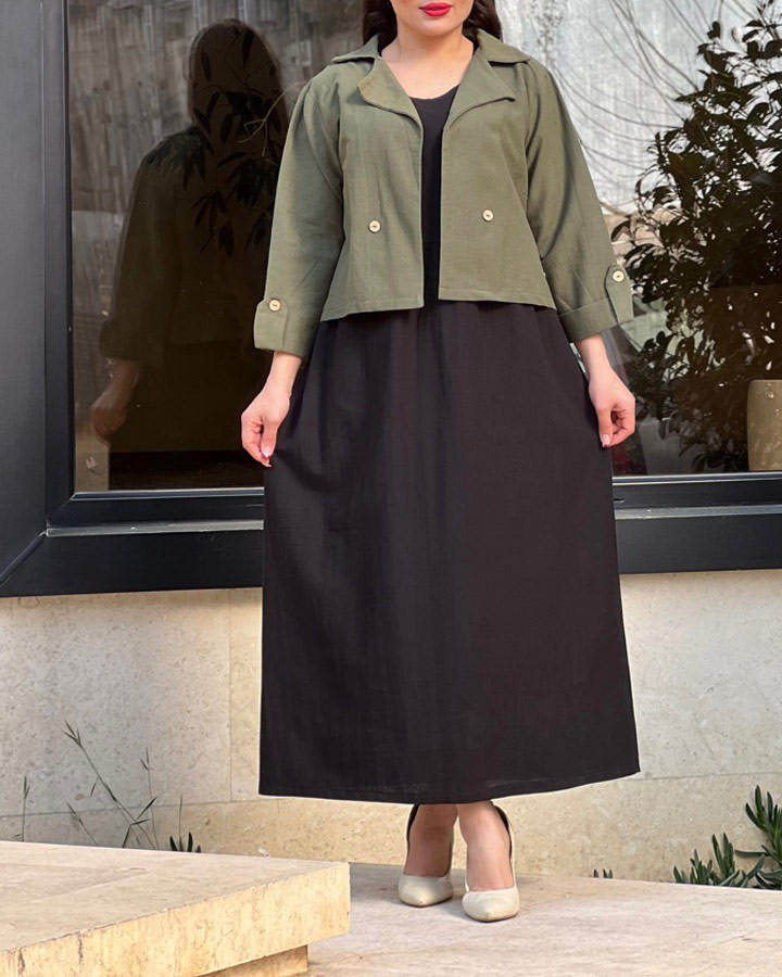 کت سارافون یقه انگلیسی