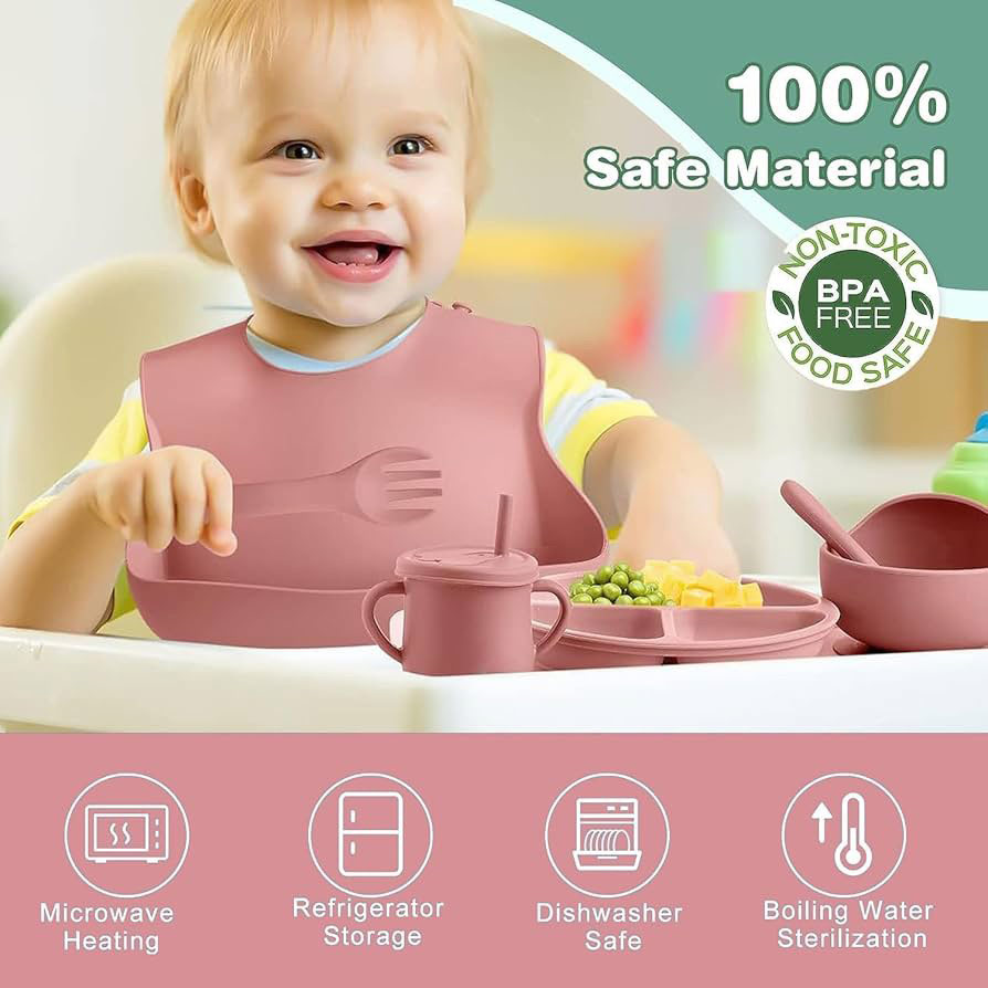 ست سیلیکونی ظرف غذای کودک 6866 - Image 9