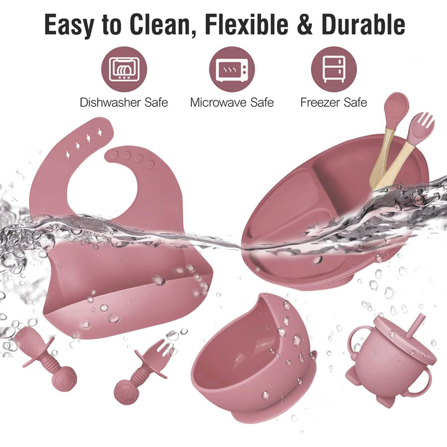 ست سیلیکونی ظرف غذای کودک 6866 - Image 4