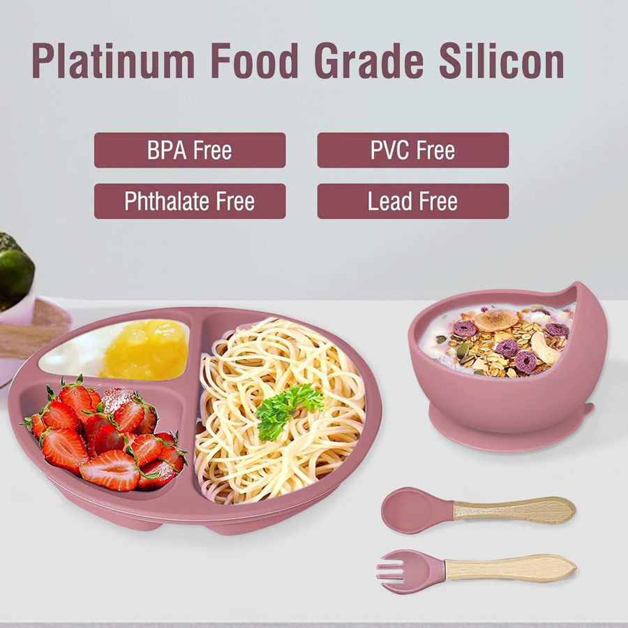 ست سیلیکونی ظرف غذای کودک 6866 - Image 7