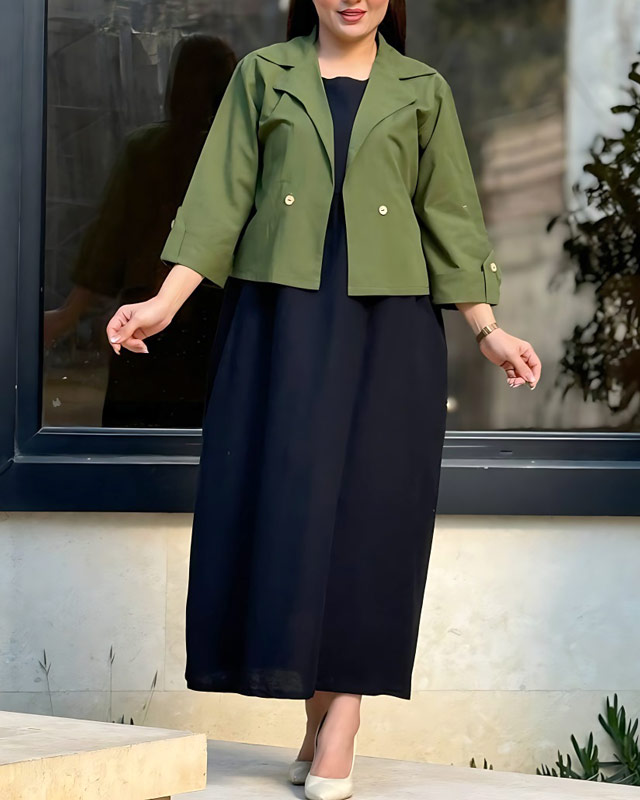 کت سارافون یقه انگلیسی 849 - Image 6