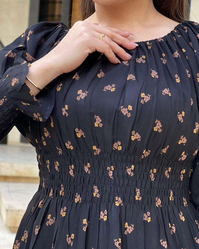 پیراهن گلدار نخ کجرا 6116 - Image 7