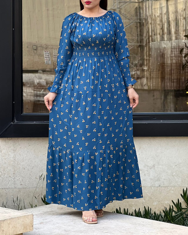 پیراهن گلدار نخ کجرا 6116 - Image 5