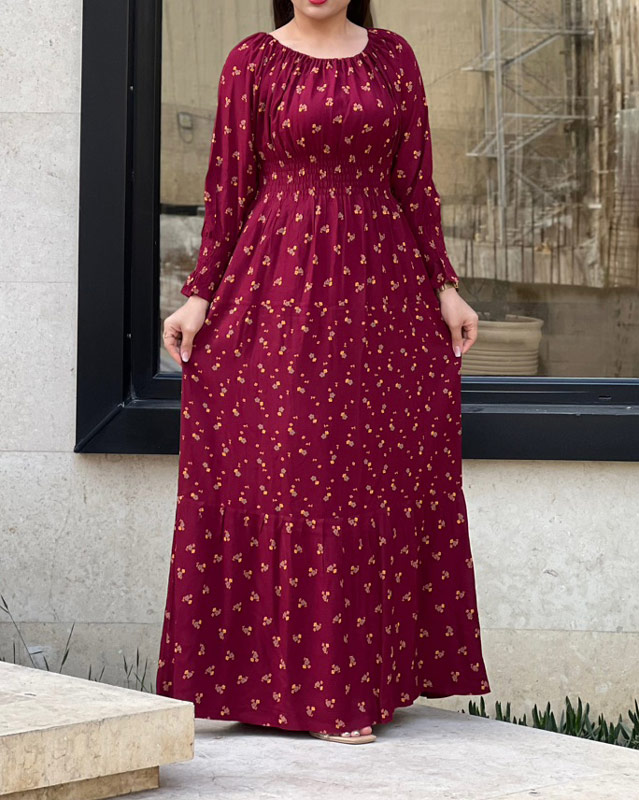 پیراهن گلدار نخ کجرا 6116 - Image 4