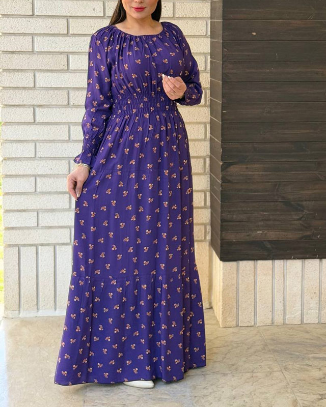 پیراهن گلدار نخ کجرا 6116 - Image 9