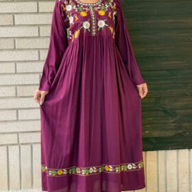 پیراهن ساحلی گلدوزی