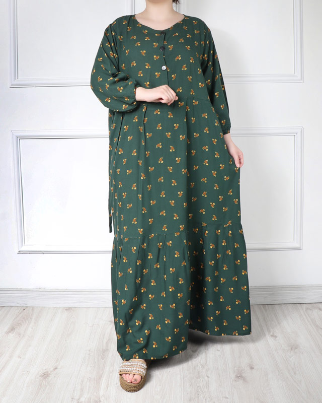 پیراهن ساحلی کجرا دکمه دار