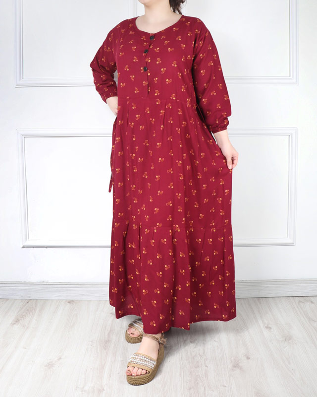 پیراهن ساحلی کجرا دکمه دار 6150 - Image 3