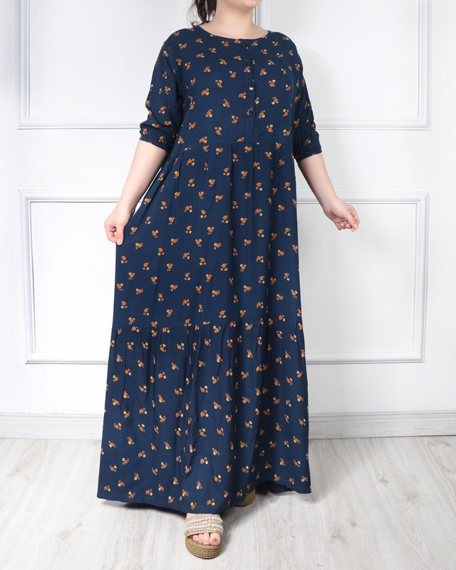 پیراهن ساحلی کجرا دکمه دار