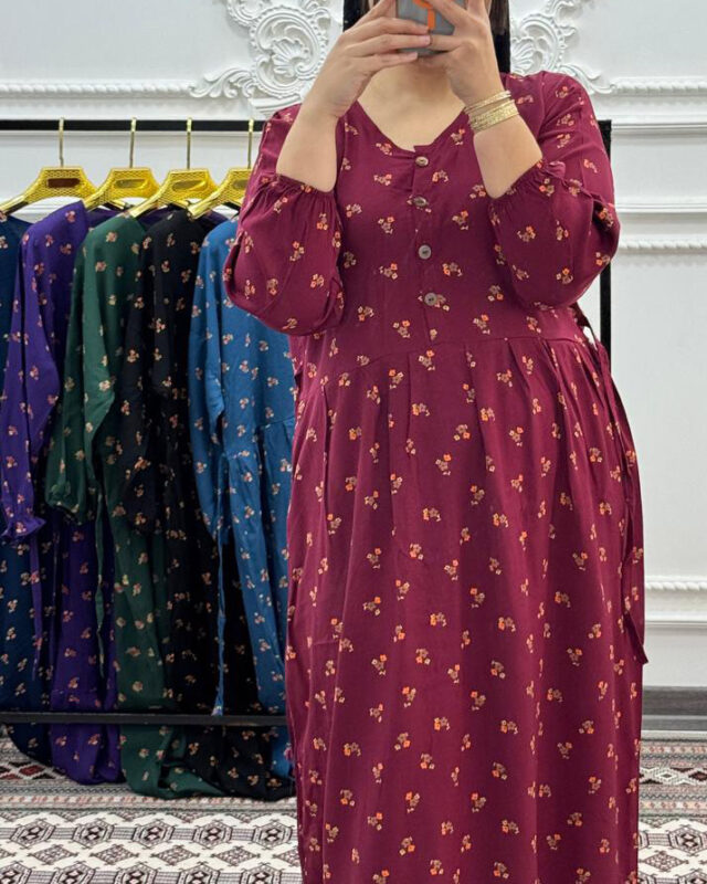 پیراهن ساحلی کجرا دکمه دار 6150 - Image 2