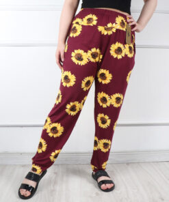 شلوار گیاهی گل آفتابگردان