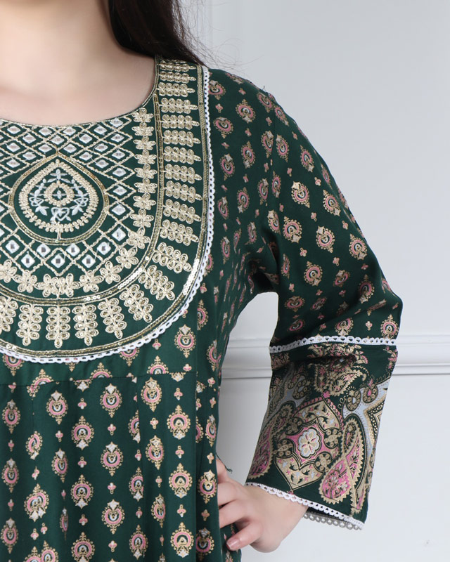 پیراهن کورتای یاش سایز بزرگ 6158 - Image 3