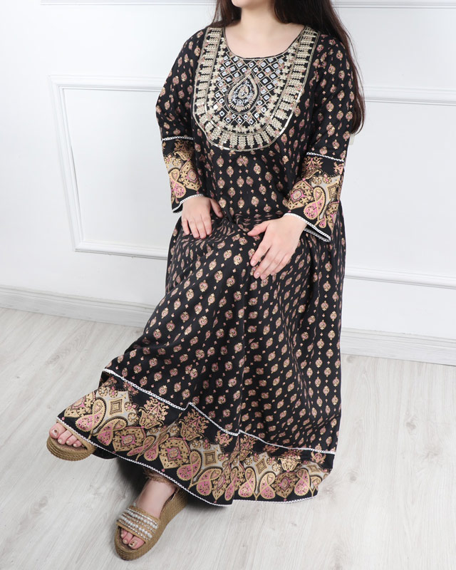 پیراهن کورتای یاش سایز بزرگ 6158 - Image 2