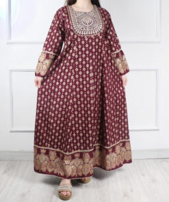 پیراهن کورتای زرشکی یاش