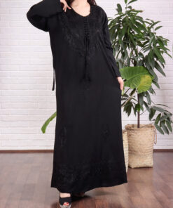 پیراهن کریشه هندی مشکی سایز بزرگ