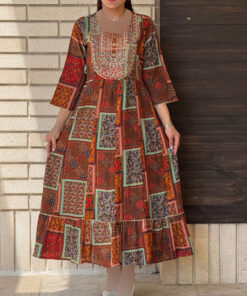 پیراهن هندی کورتی چهل تیکه