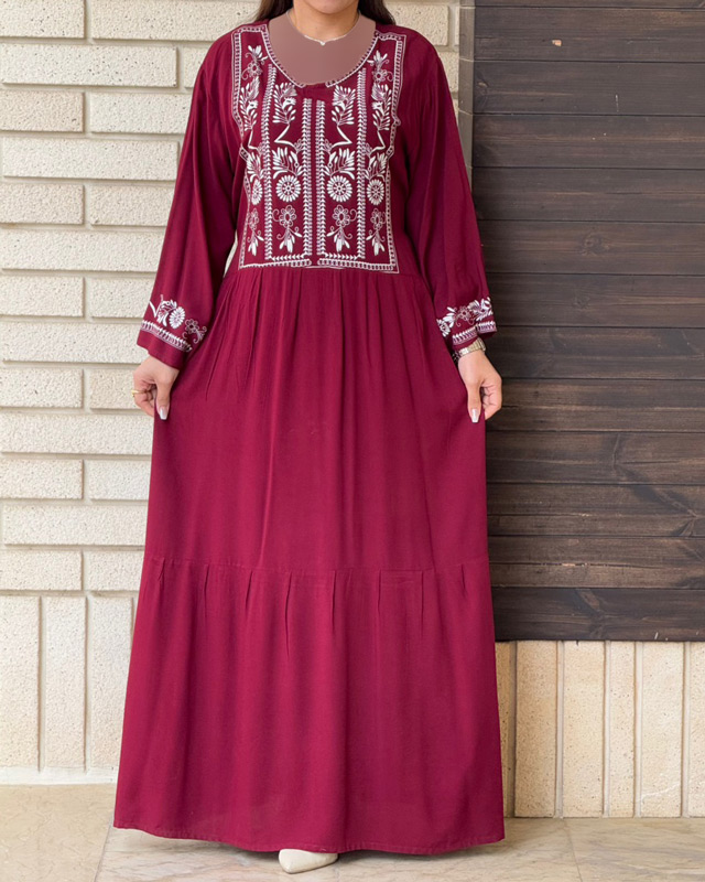 پیراهن الهه سه طبقه نخی 6938 - Image 9