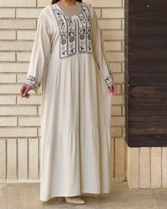 پیراهن الهه سه طبقه نخی 6938 - Image 3