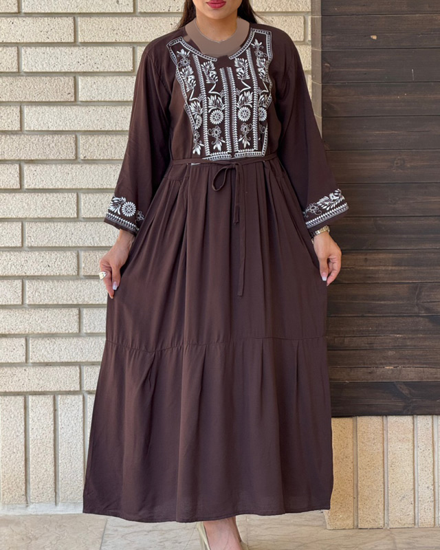 پیراهن الهه سه طبقه نخی 6938 - Image 5